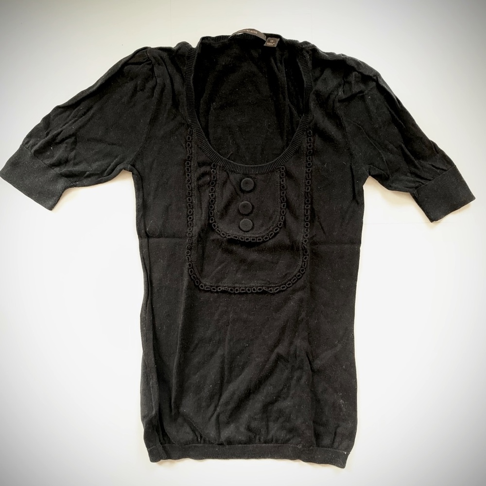 Worn twice. Cotton silk blend knit top XS